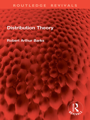 cover image of Distribution Theory
